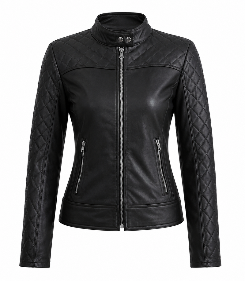 RASHA The Quilted Moto Jacket
