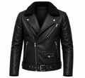 RASHA Collar Leather Biker Jacket