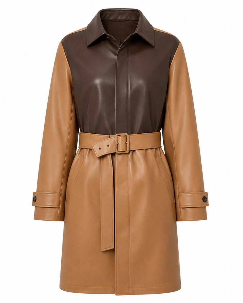 RASHA The Colorblock Trench