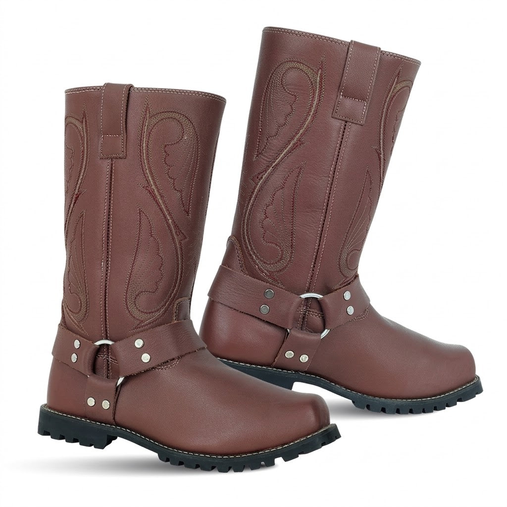 Western Harness Boots – Brown