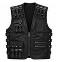 Buckle Strap Leather Tactical Vest