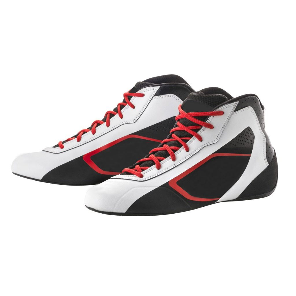 Karting Racing Boots – White/Red