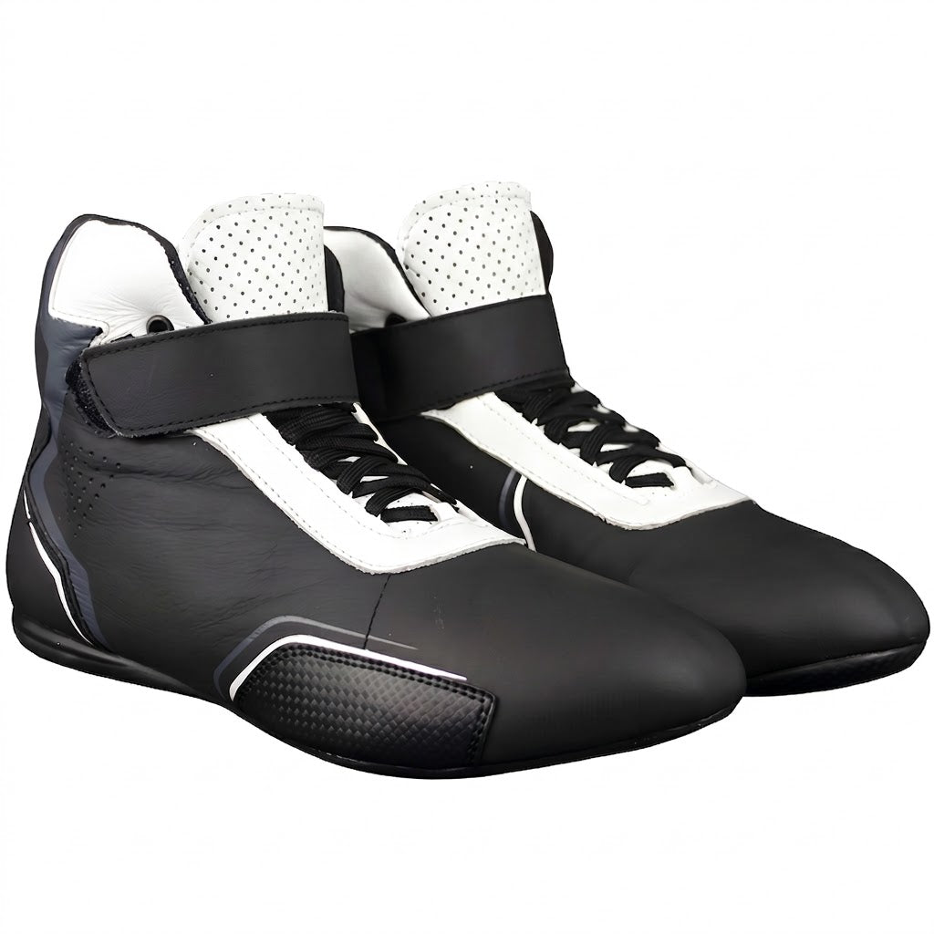 Karting Racing Boots – Black/White