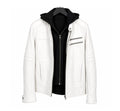 RASHA Hooded Leather Moto Jacket