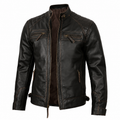 RASHA Vintage Quilted Moto Jacket