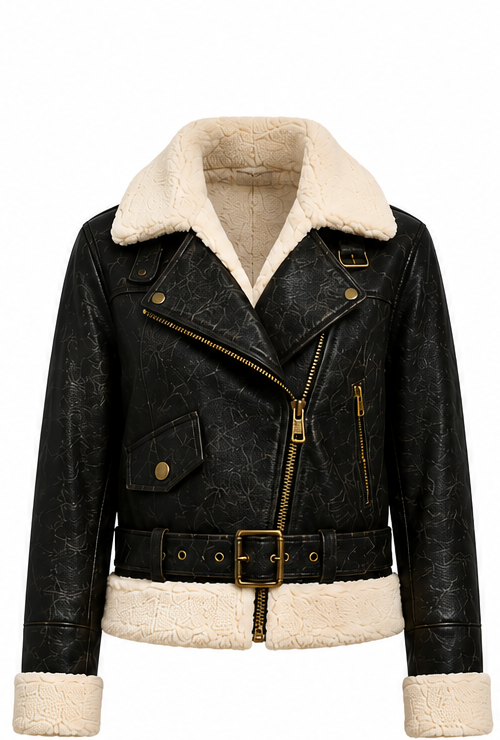 RASHA The Shearling Biker
