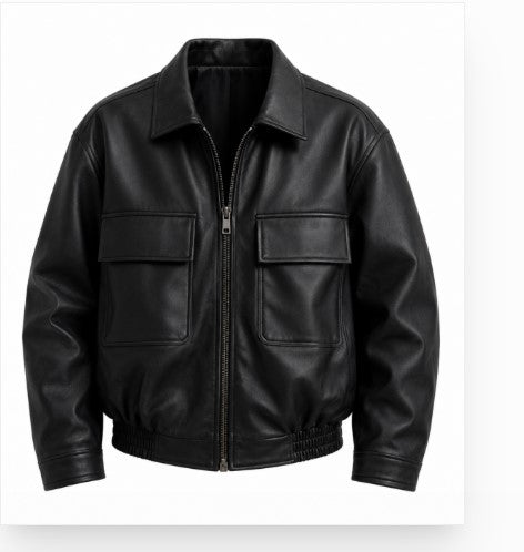 RASHA Boxy Leather Bomber