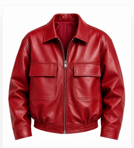 RASHA Boxy Leather Bomber