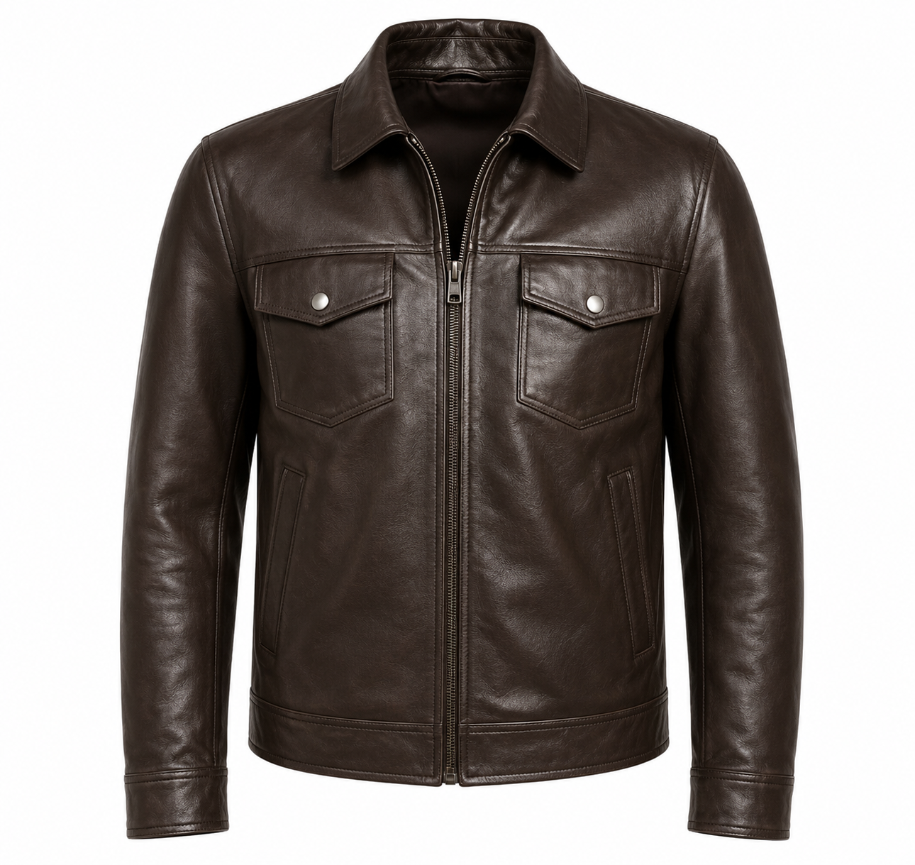 RASHA Trucker Leather Jacket