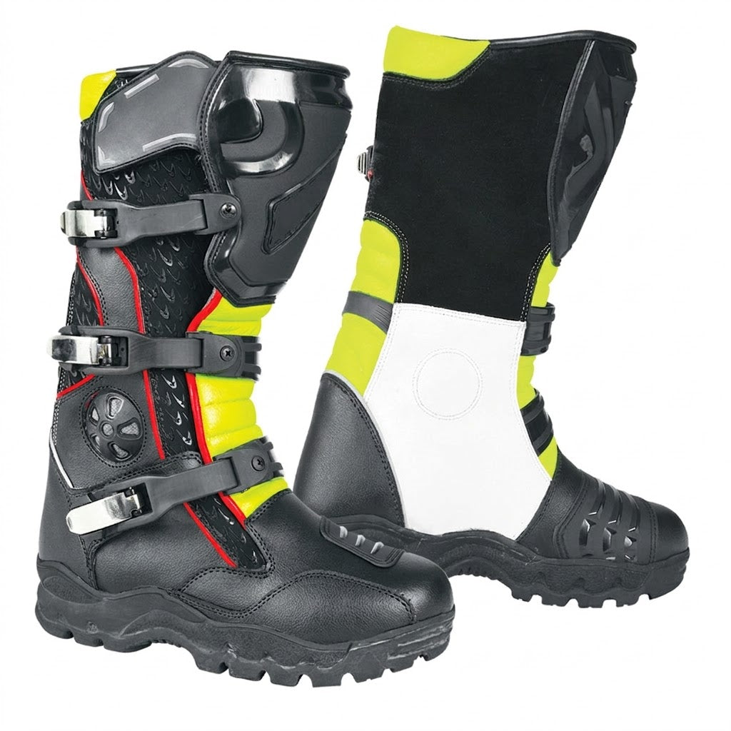Adventure Off-Road Motocross Boots – Yellow/Black Hi-Vis