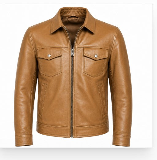 RASHA Trucker Leather Jacket