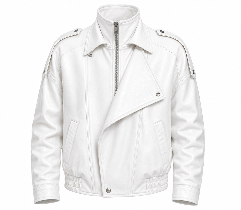 RASHA Oversized Leather Biker Jacket
