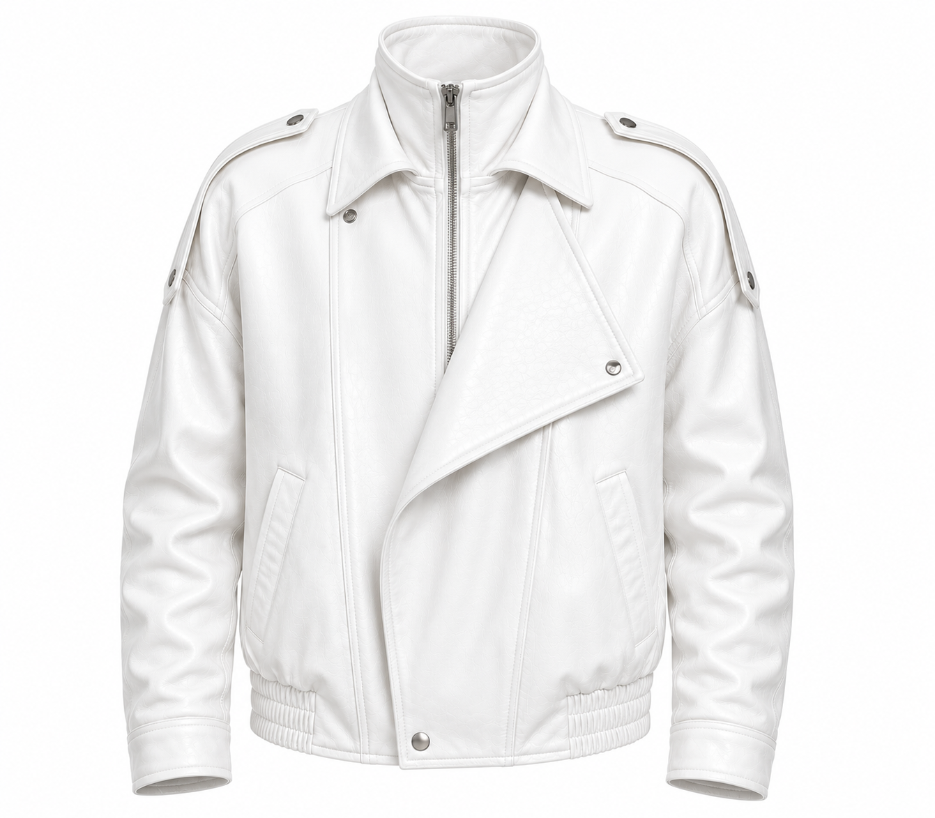 RASHA Oversized Leather Biker Jacket