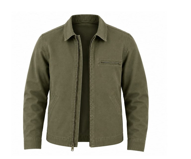 RASHA Washed Twill Zip Jacket