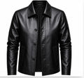 RASHA Button-Front Leather Shirt Jacket