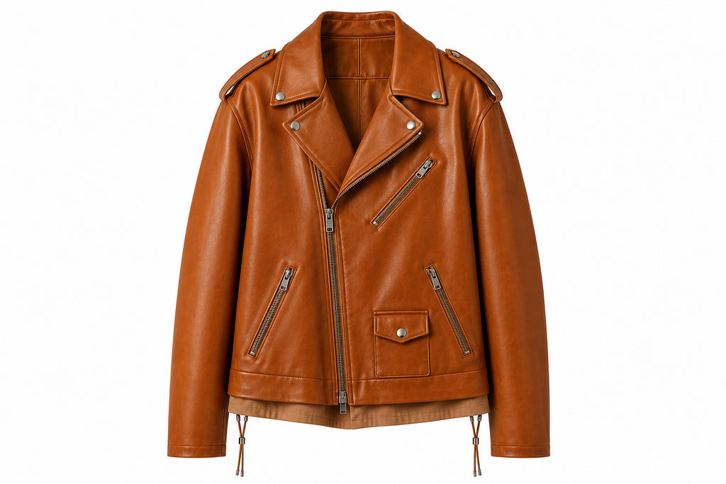 The Renegade – women's vintage-washed leather jacket with asymmetrical zip and shoulder epaulets