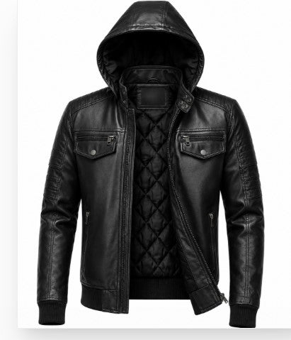 RASHA Hooded Moto Jacket