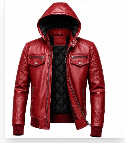 RASHA Hooded Moto Jacket